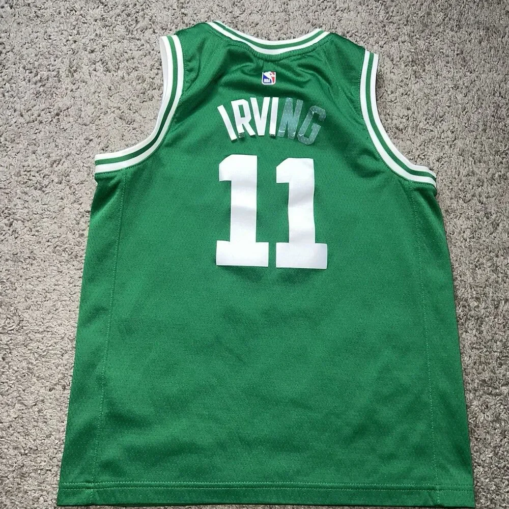 Boston Celtics Kyrie Irving Youth NBA Nike Dri-Fit Swingman Jersey Medium Green